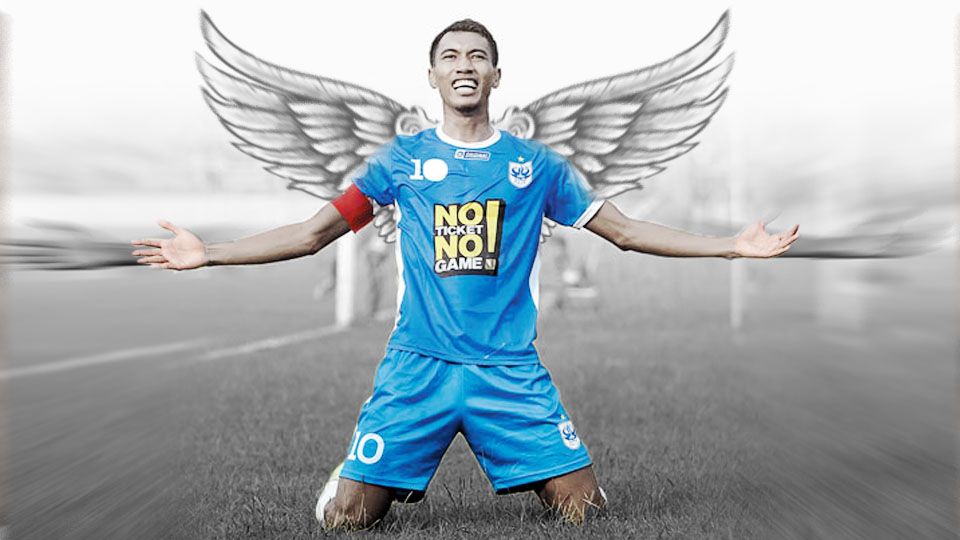 Striker PSIS Semarang, Johan Yoga Utama. Copyright: Grafis: Eli Suhaeli/INDOSPORT/Istimewa